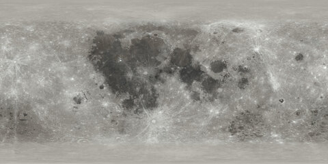 Moon surface map